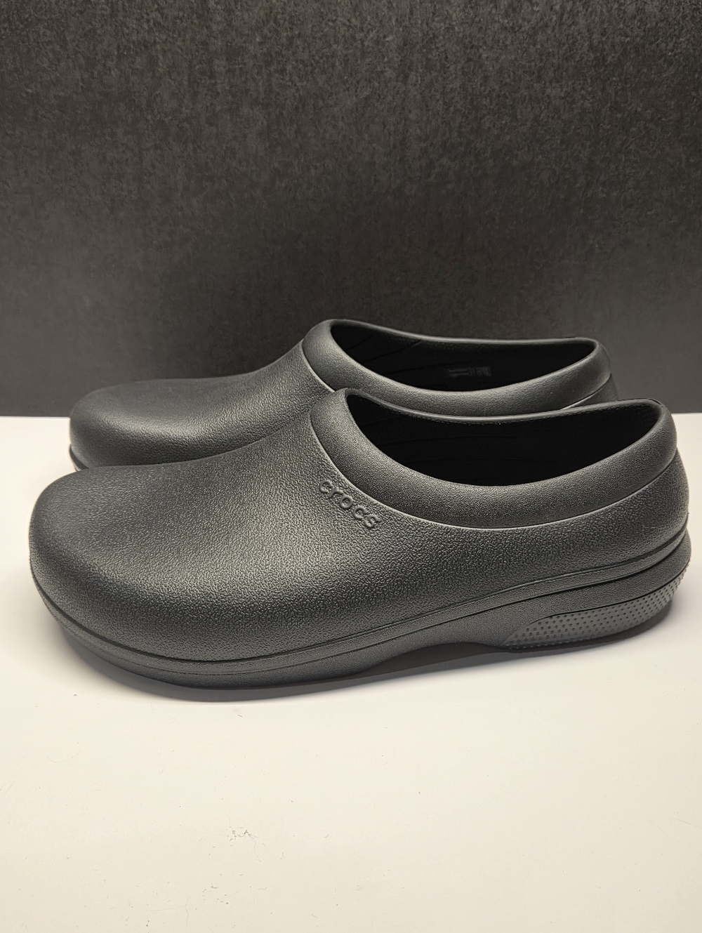 Crocs Croc Lock Slip Resistant Clog Black Unisex Adult Sz M:10 W:12 NWT